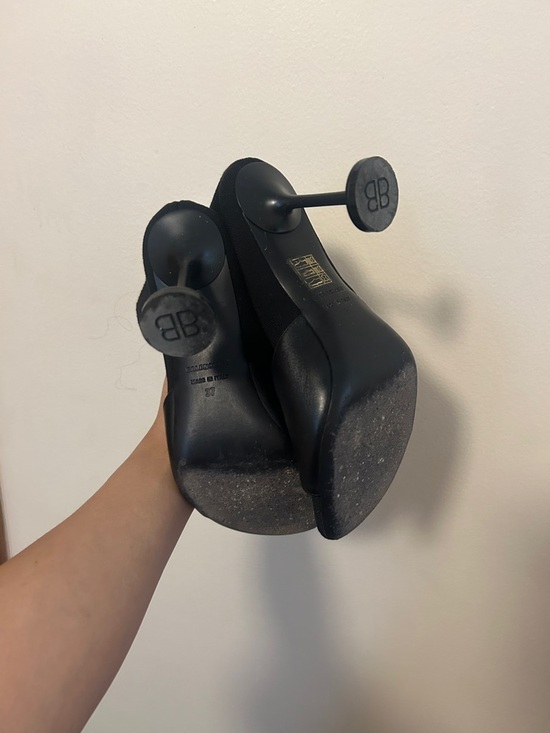 Balenciaga Black Sock-Style Open-Toe Mules - Picture 4 of 4